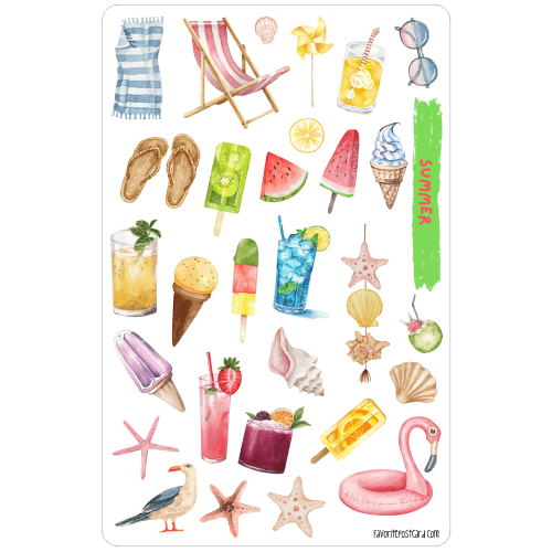 Sticker sheet #217: Summer