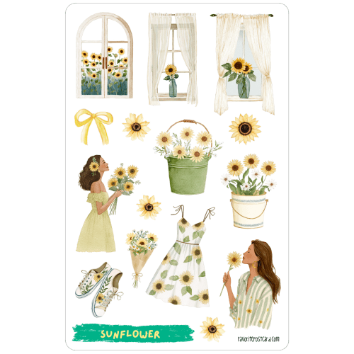 Sticker sheet #215: Sunflowers