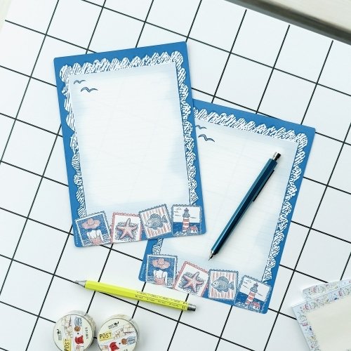 Marine Letter Paper Set | 15 A5 Sheets