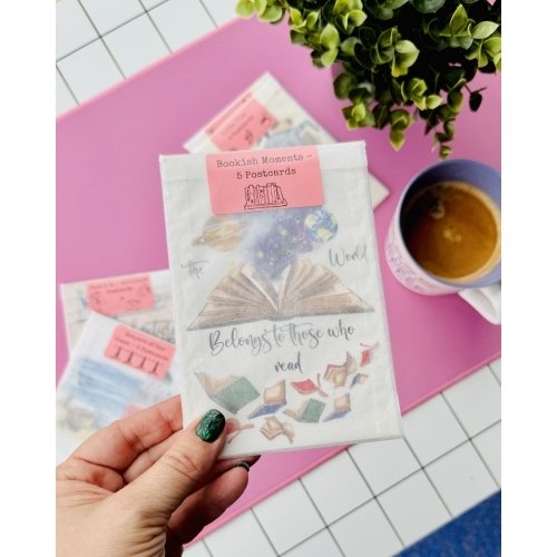 5 Postcard Set: Bookish Moments - Image 2