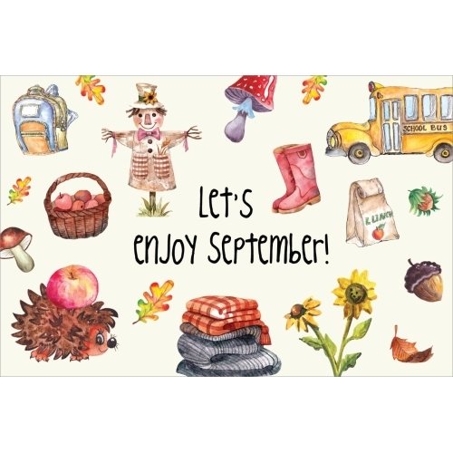 Let's enjoy... postcard series #09: Let's enjoy September!
