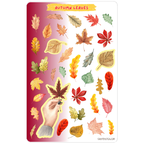Sticker sheet #226: Autumn Leaves, MAXI
