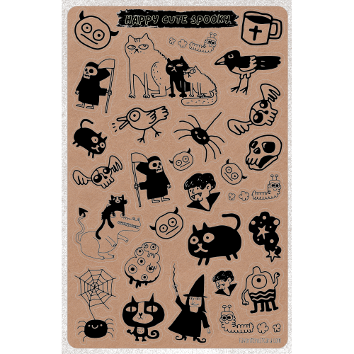 Sticker sheet #229: Happy Cute Spooky