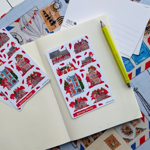 Sticker sheet #228: Autumn Houses