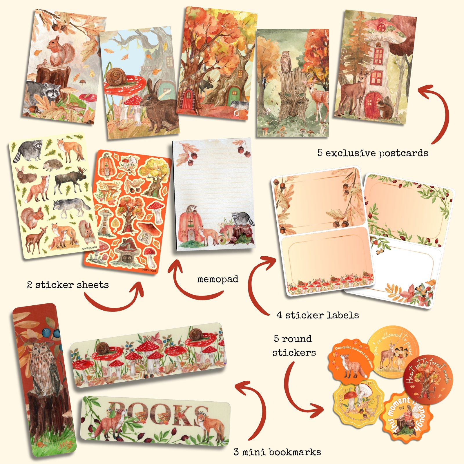Autumn in the Forest Box – Limited Edition Stationery Set - Image 2