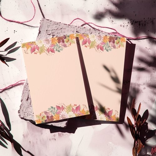 Memo pad: Autumn Flowers