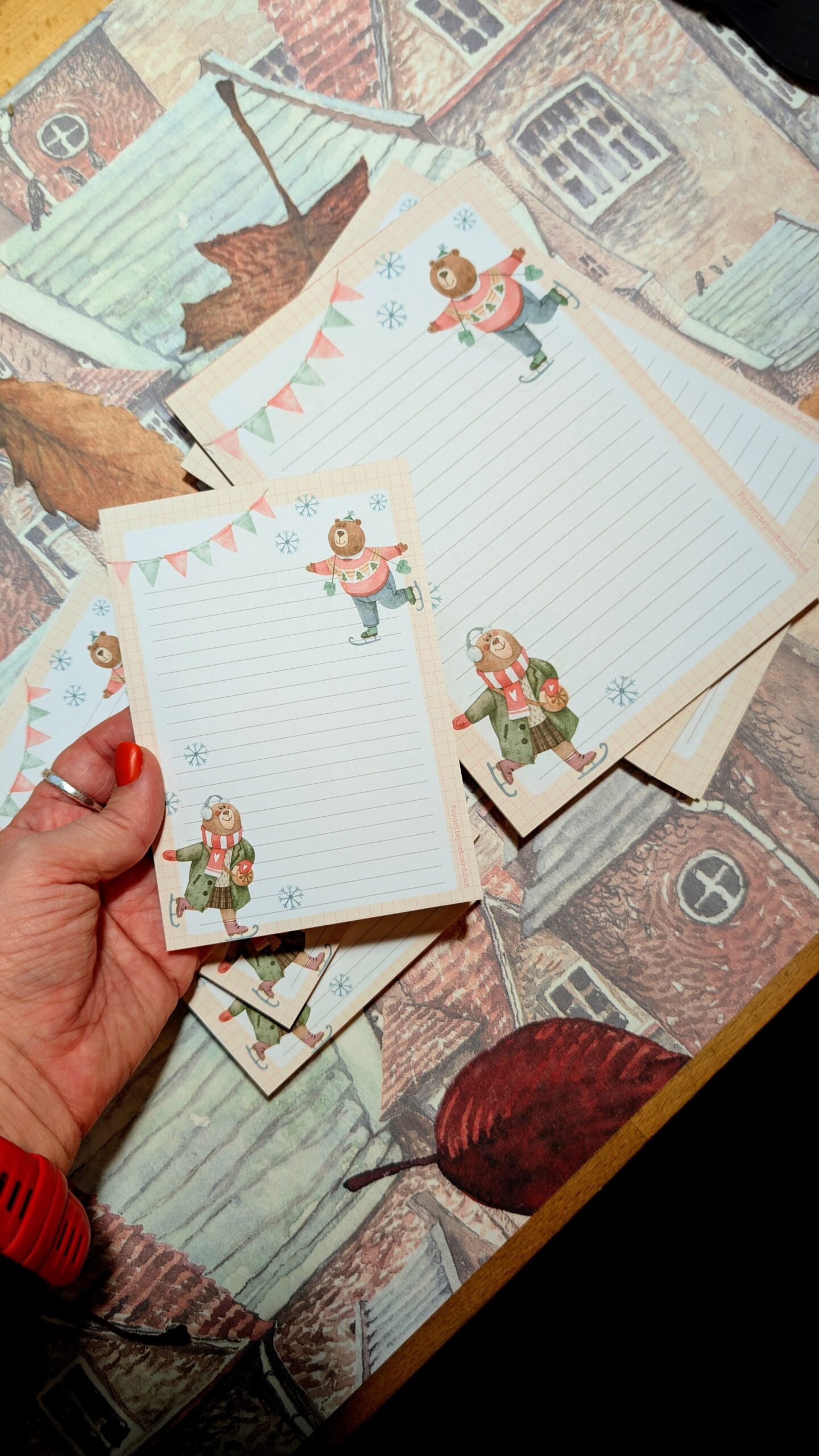 Memo pad: Ice Skating Bears - Image 2