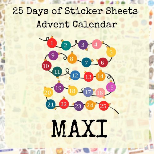 Exclusive 25 sticker sheets Advent Calendar: MAXI