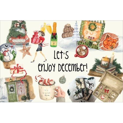 Let's enjoy... postcard series #12: Let's enjoy December!