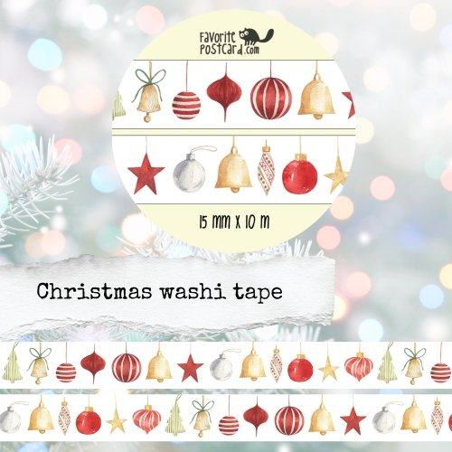Washi tape #118: Christmas Ornaments
