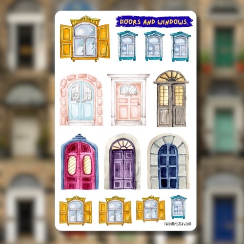 Sticker sheet #239: Doors and Windows, MAXI