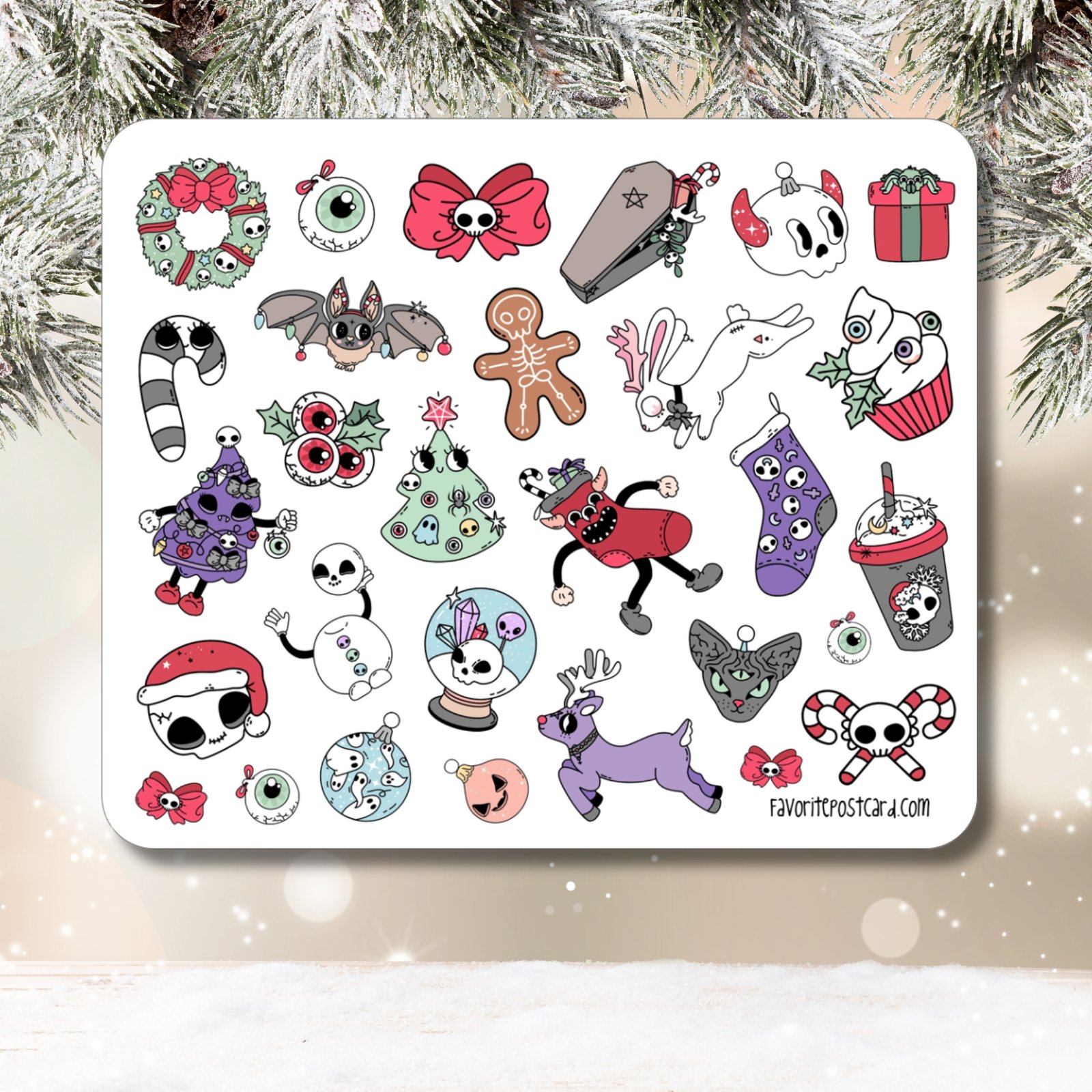Sticker sheet #234: Merry Hexmas, MINI