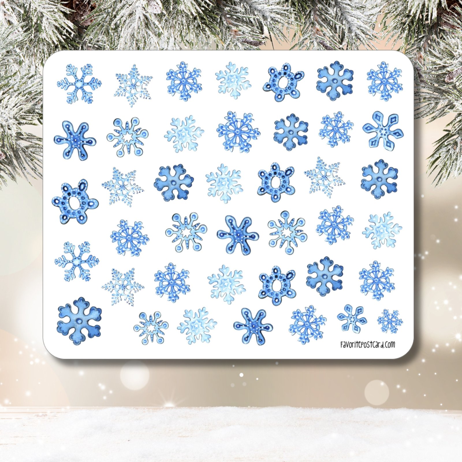Sticker sheet #236: Snowflakes, MINI