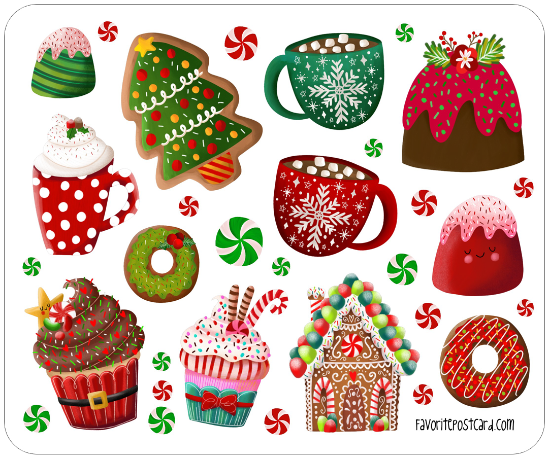 Sticker sheet #235: Sweet Christmas, MINI - Image 2