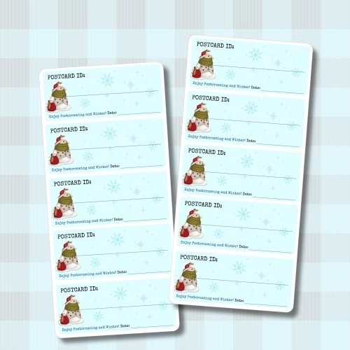 Stickers for Postcrossing: Winter edition