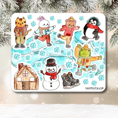 Sticker sheet #237: Winter Friends, MINI