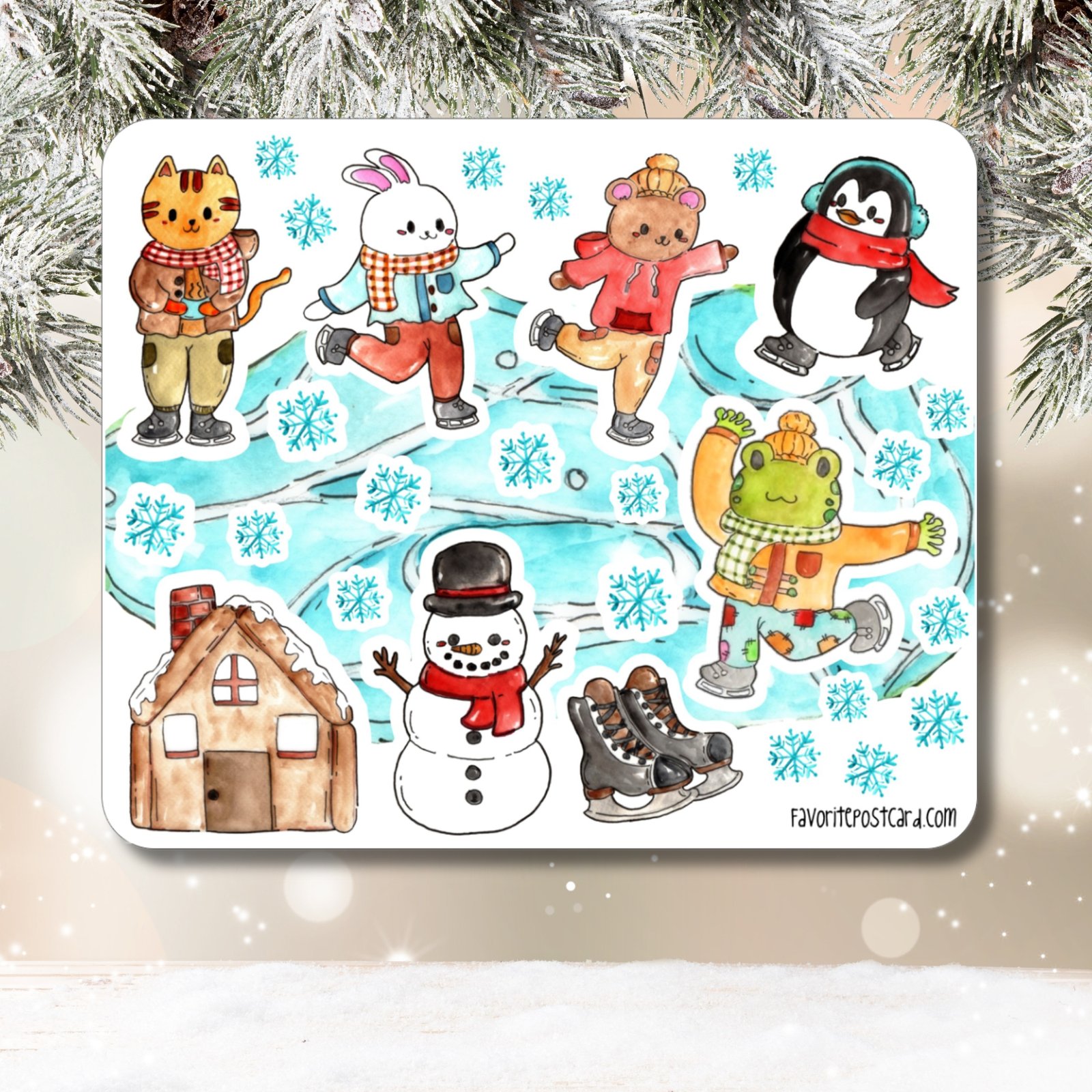 Sticker sheet #237: Winter Friends, MINI