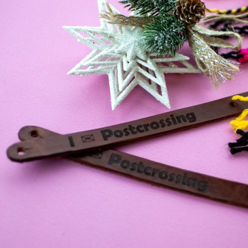 Handmade Leather Bracelet for Postcrossers