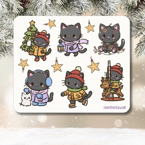 Sticker sheet #242: Christmas Cats