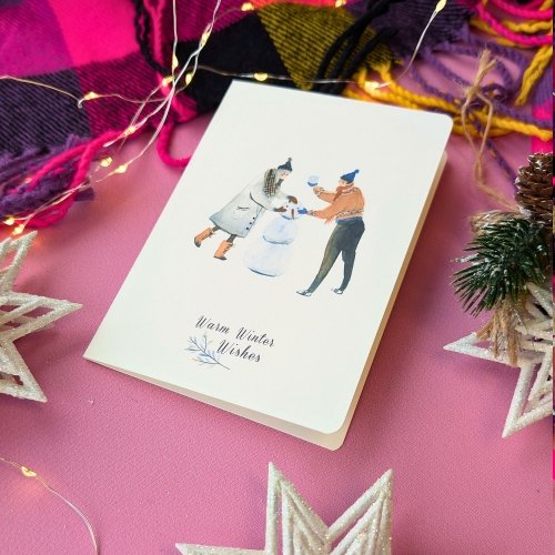 Greeting Card (Folded) #18: Warm Winter Wishes