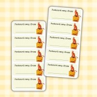 Postcard Swap Stickers: Cat on Mailbox