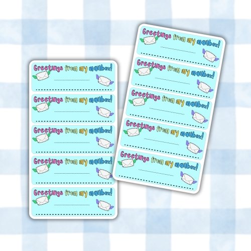 Stickers for Postcards: Greetings from my mailbox