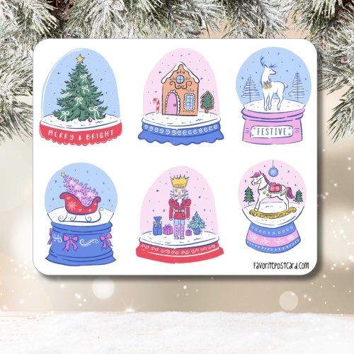 Sticker sheet #241: Snow Globes