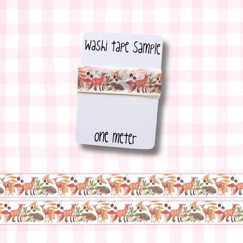Washi Tape Sample, 1 meter: Forest Animals