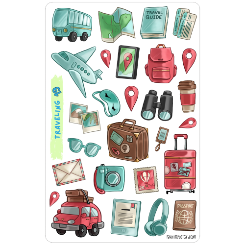 Sticker sheet: Traveling, MAXI