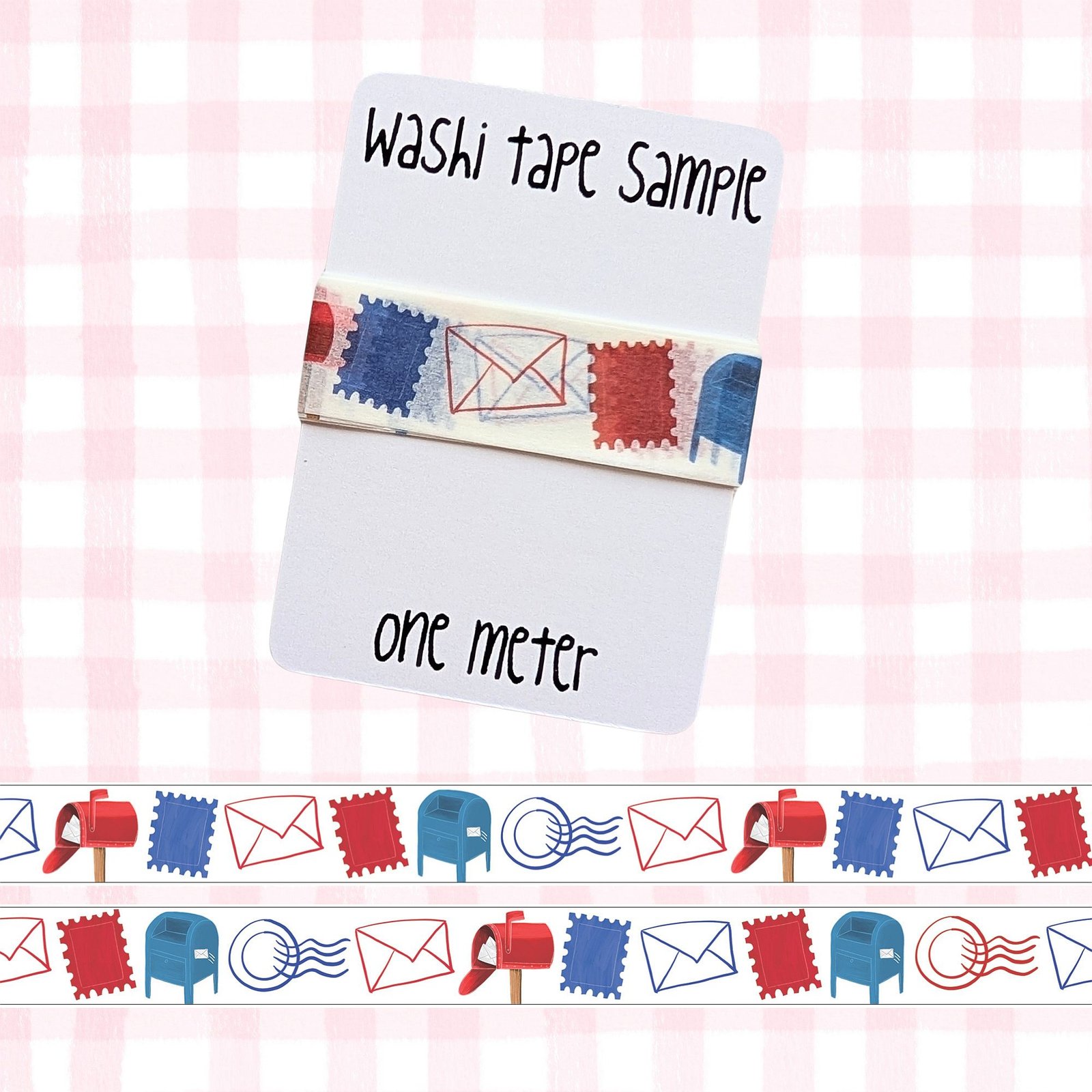 Washi Tape Sample, 1 meter: Mail