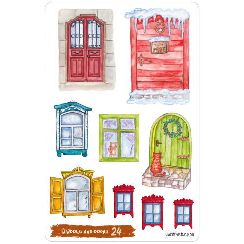 Sticker sheet: Windows and Doors, MAXI