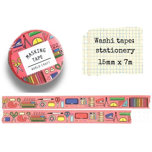 Washi tape #120: Stationery