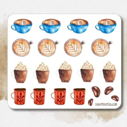 Sticker sheet #245: Coffee, MINI