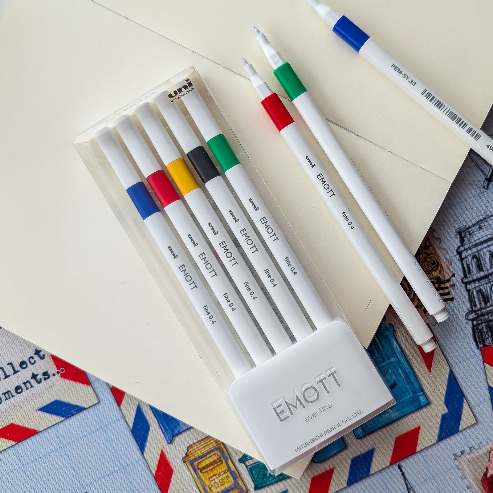 Uni Mitsubishi Emott Fineliner – 5 Color Set No. 1 - Image 3