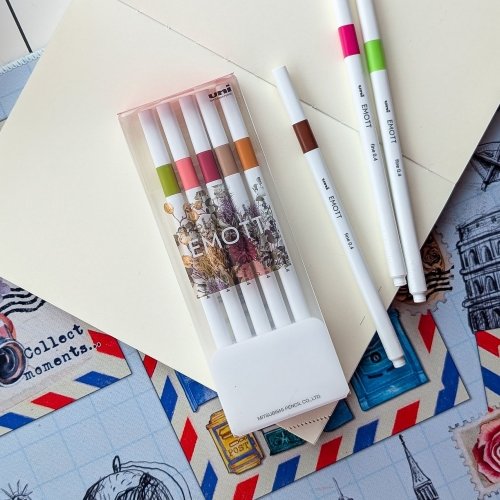 Uni Mitsubishi Emott Fineliner – 5 Color Set No. 10
