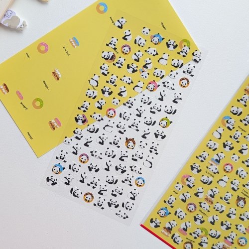 Sticker sheet #259: Puchi-Puchi Stickers Donut Panda