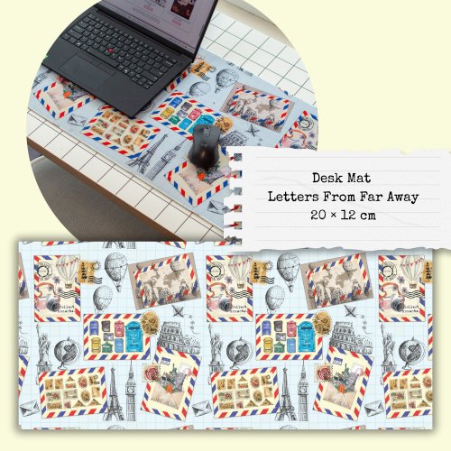 Large Desk Mat: Letters From Far Away