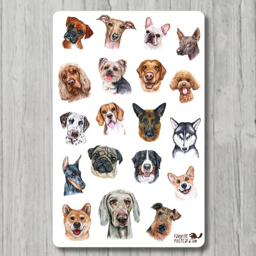 Sticker sheet #257: Love All the Dogs in the World