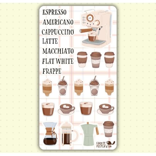 Sticker sheet #247: Coffee Break Mood