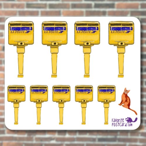 Sticker sheet #252: French mailbox