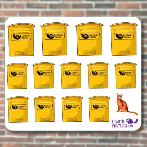 Sticker sheet #253: Lithuanian mailbox