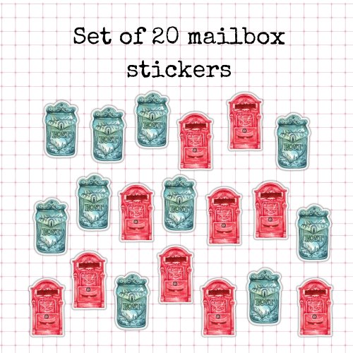 Set of 20 MailBox stickers
