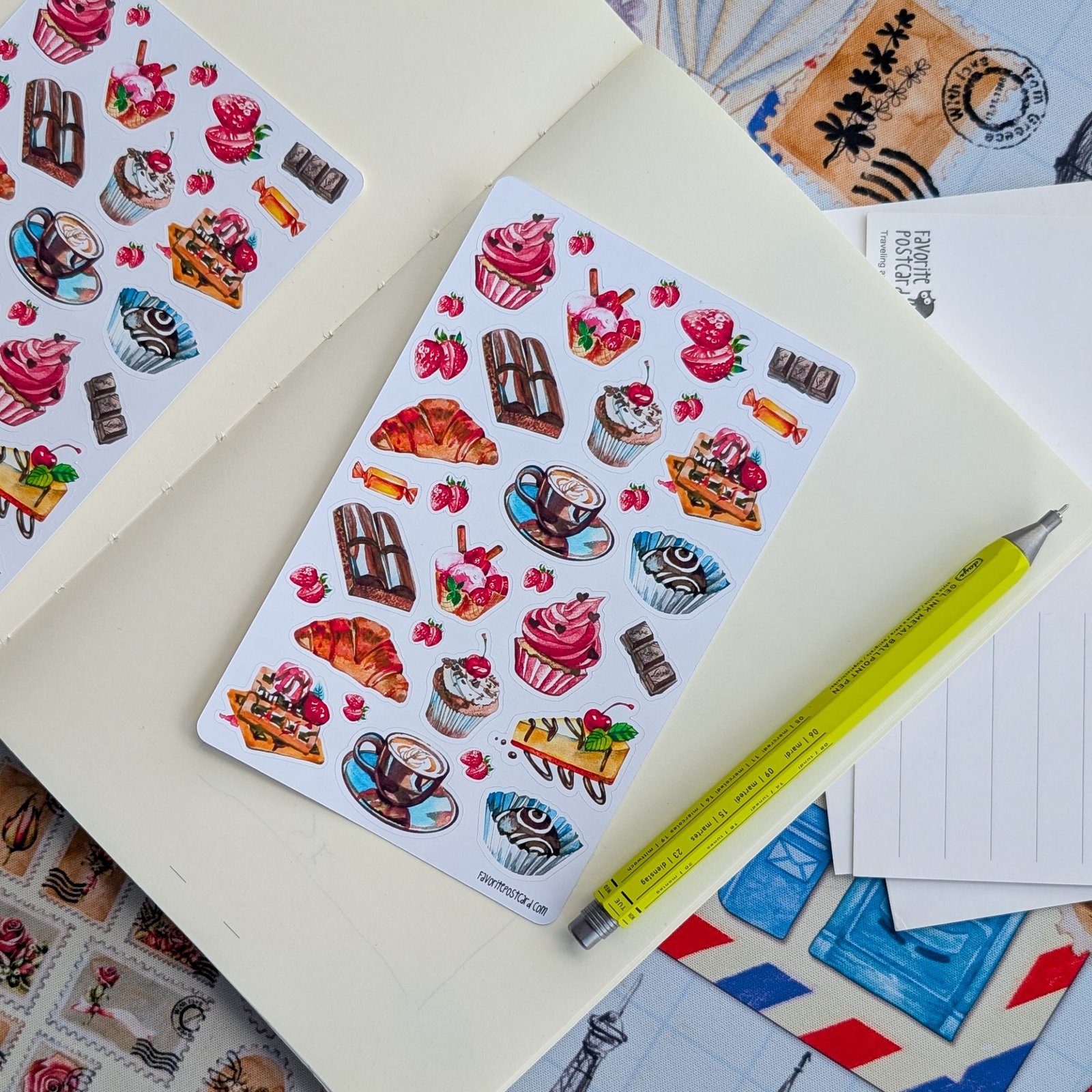 Sticker sheet #276: Desserts & Coffee