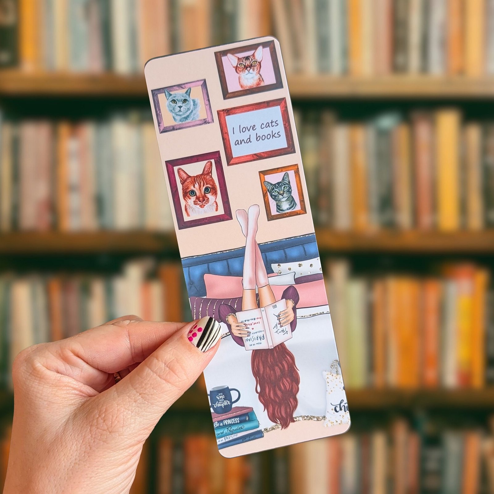Bookmark #109: I Love Cats and Books