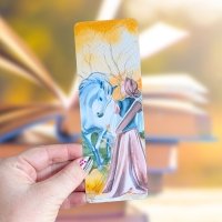 Bookmark #112: Girl and White Horse