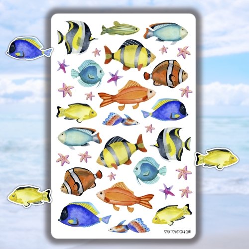 Sticker sheet #271: Tropical Fish
