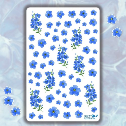 Sticker sheet #275: Forget-Me-Not Flower