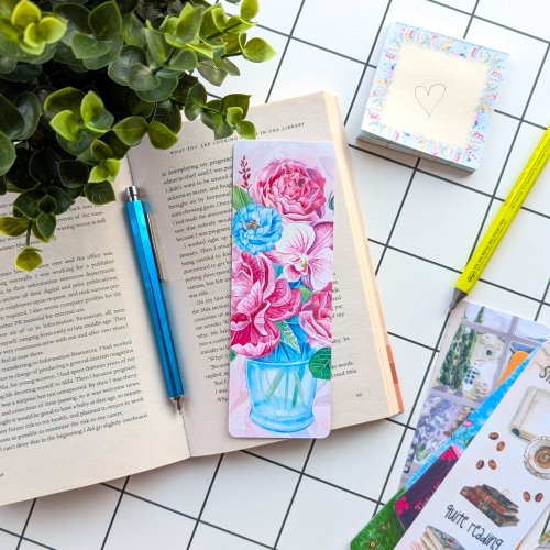 Bookmark #121: Pink Bouquet
