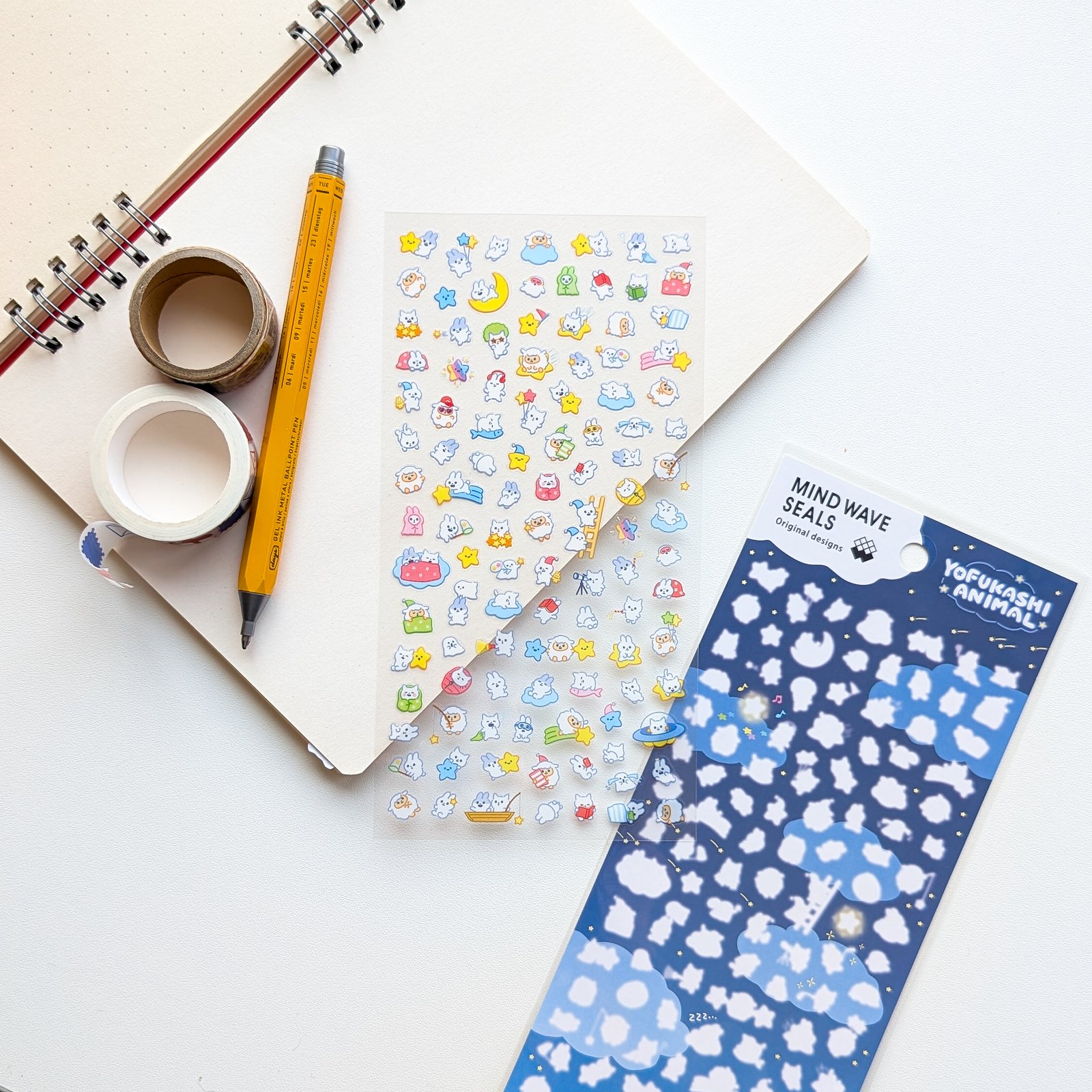 Sticker sheet #285: Animal Stickers with Stars & Moon - Image 3