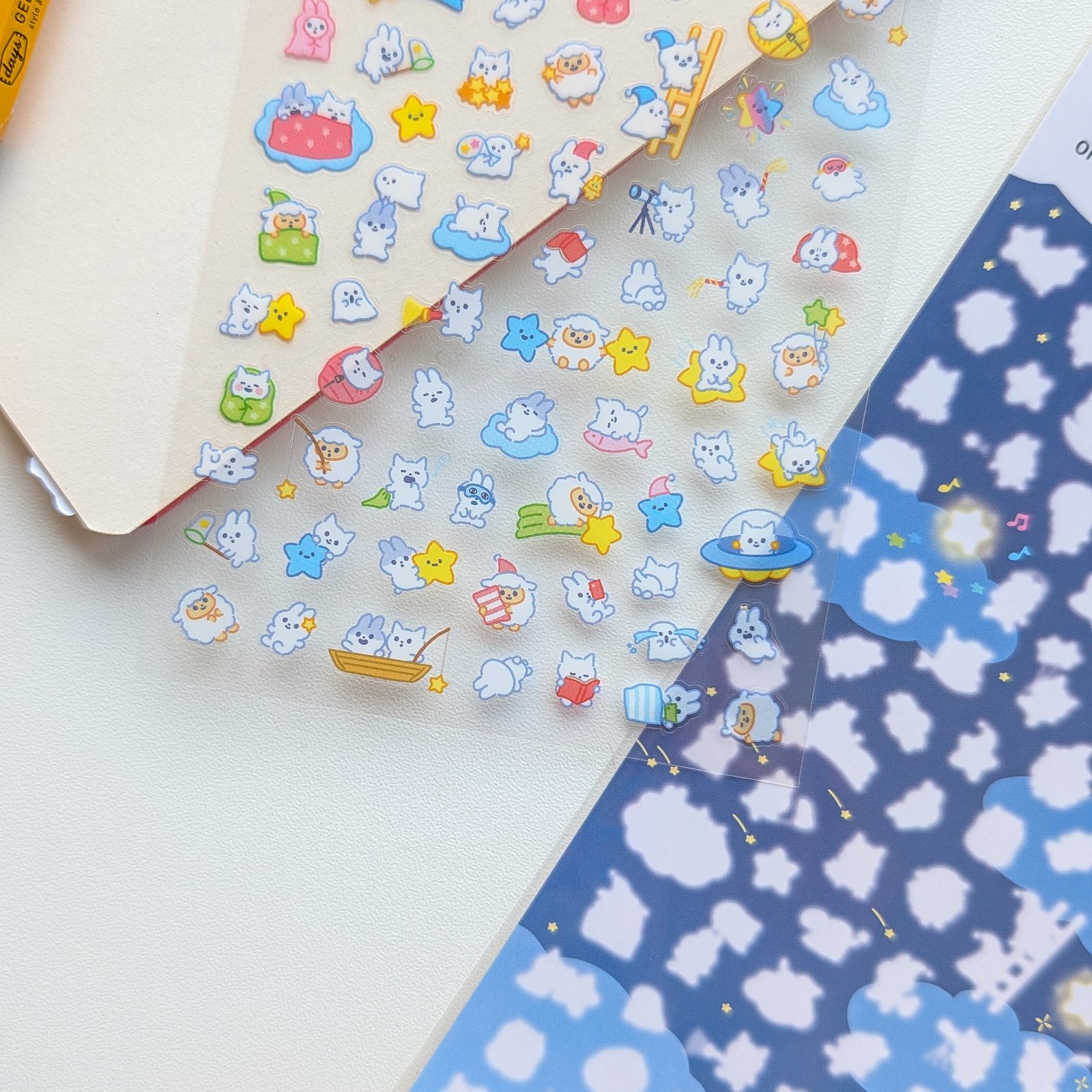 Sticker sheet #285: Animal Stickers with Stars & Moon - Image 2